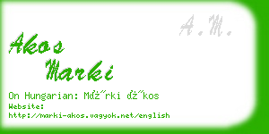 akos marki business card